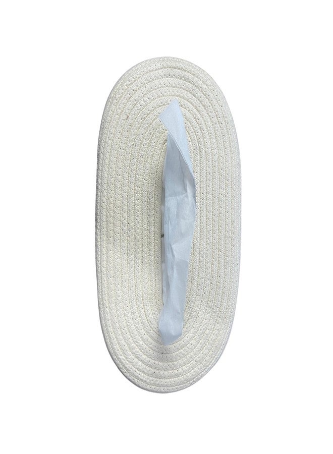 BOBBINY حامل مناديل من القطن والجوت من بوبيني، علبة مناديل مصنوعة يدوياً تتسع لـ 100 منديل، حامل مناديل طبيعي للمكتب وغرفة المعيشة وغرفة النوم والسيارة والطاولة وطاولة الطعام وديكور المنزل (لون أبيض كريمي، تصميم 1) - Image 5